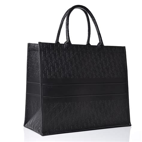 small black embossed calfskin dior book tote|Small Dior Book Tote Black Hand.